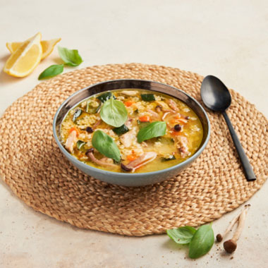 Canja de Galinha Com estrelinhas, Perfumada Com Manjericão