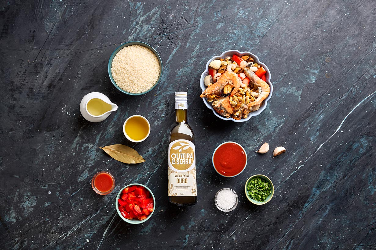 Arroz de marisco congelado