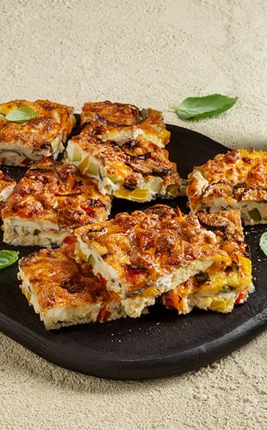 Frittata de legumes na air fryer