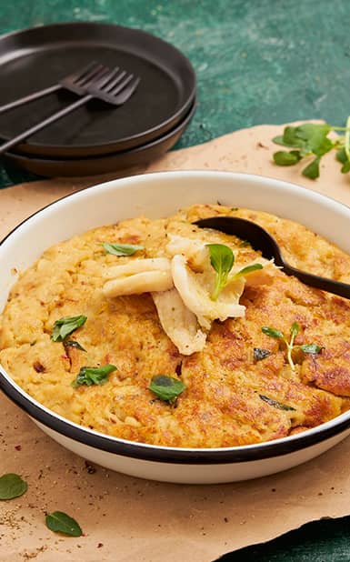 Migas de bacalhau com poejos