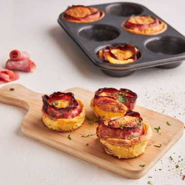 Queques de Bacon e Ovo