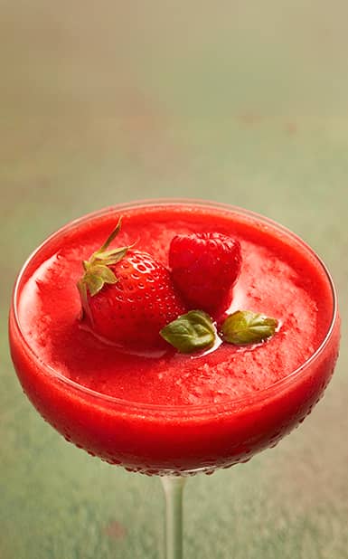Cocktail de framboesa e morango