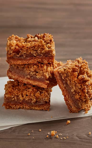 Barras de Maçã Com Manteiga de Amendoim e Caramelo