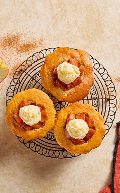 Cupcakes de maçã e canela