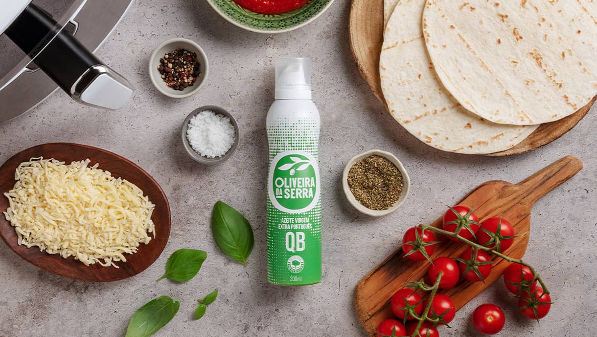 Pizza de tortilha na air fryer