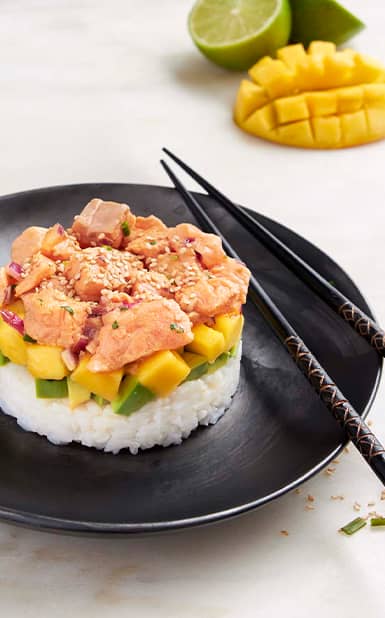 Ceviche de Salmão Com Maionese Picante